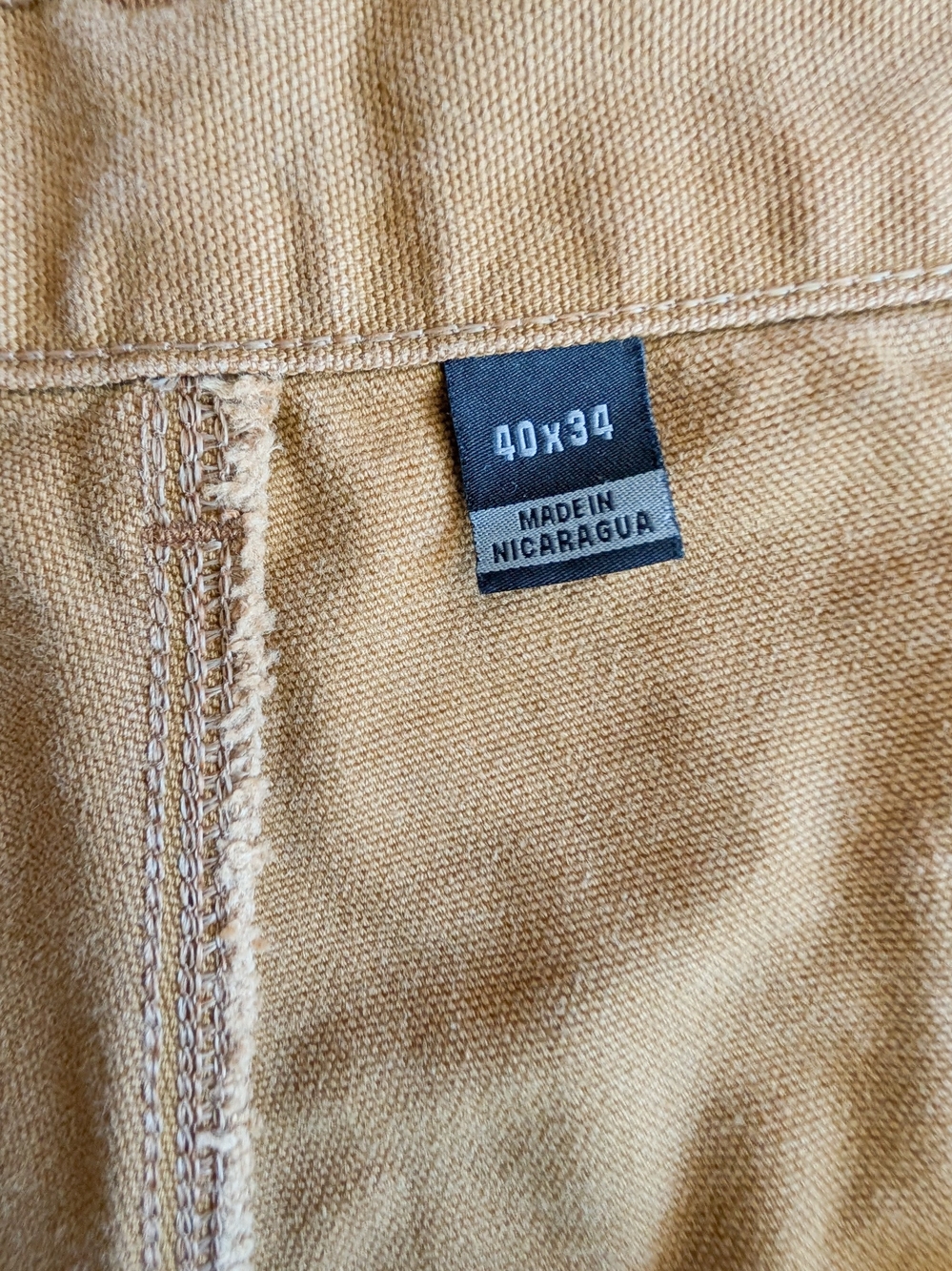 Carhartt B11 BRN Duck Carpenter Work Pants Mens 40x34 Classic Work Pants Brown - Picture 3 of 8